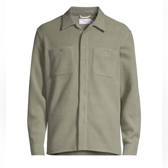 NWT Onia Men’s Polar Fleece Overshirt in Sage - Picture 1 of 6